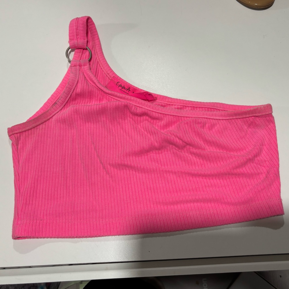 Emma & Sam Vibrant Pink Ribbed Top